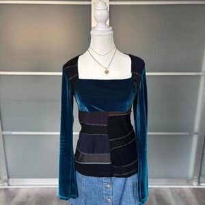 Myco Anna Patchwork Long Sleeve Top Indie Fairy Boho Sustainable Grunge